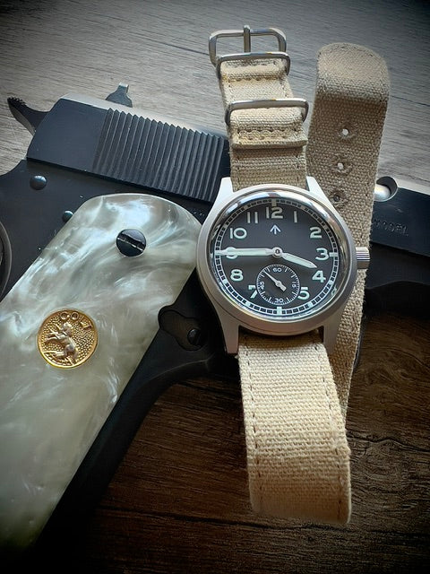 MWC 1940s/1950s "Dirty Dozen" Pattern General Service Watch with Automatic Self Winding Mechanical Movement and Sapphire Box Crystal