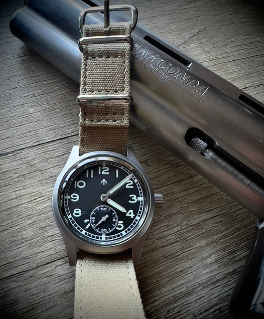 MWC 1940s/1950s "Dirty Dozen" Pattern General Service Watch with Automatic Self Winding Mechanical Movement and Sapphire Box Crystal