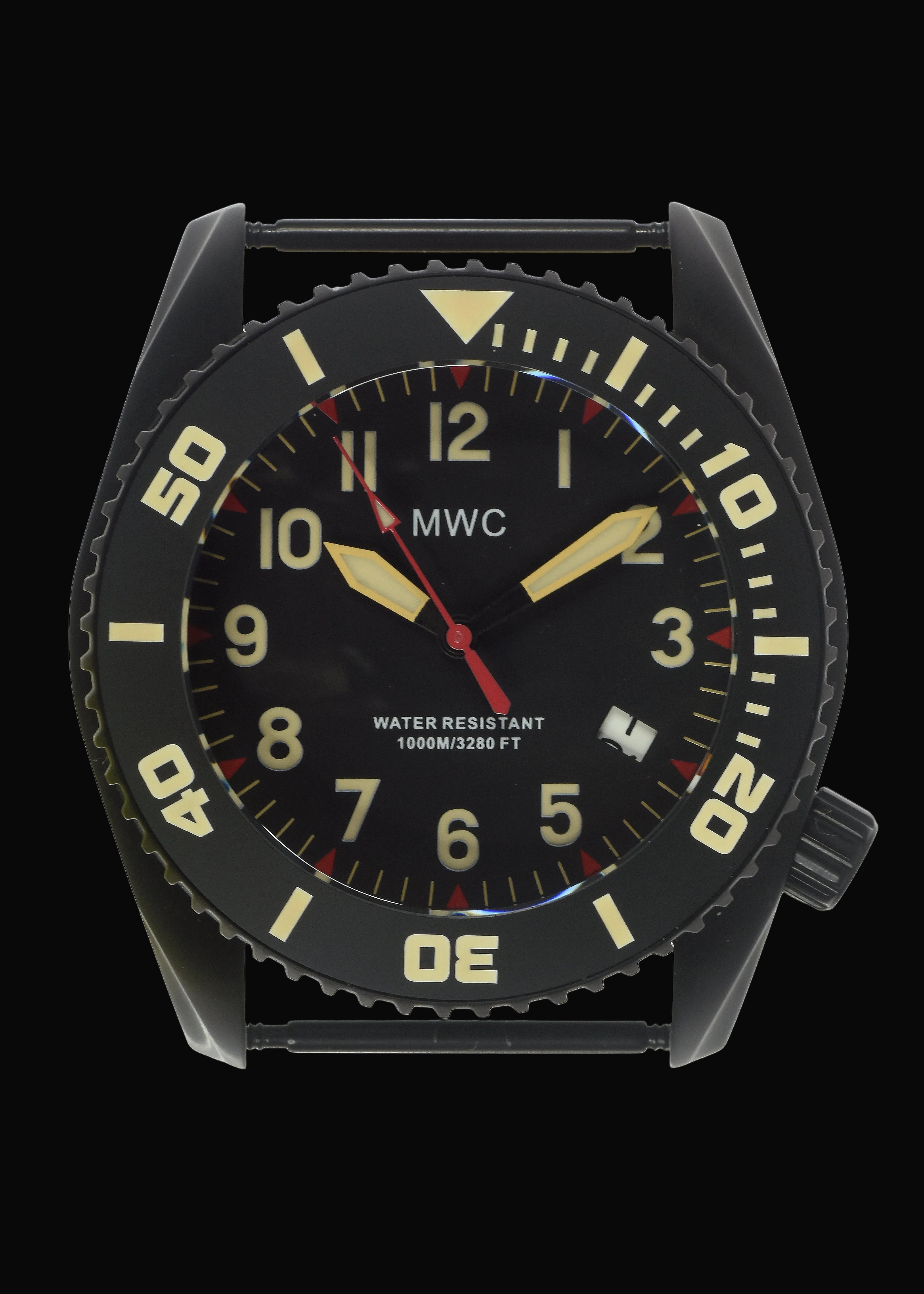 MWC "Depthmaster" 100atm / 3,280ft / 1000m Water Resistant Military Divers Watch in a PVD Titanium Case with Luminova and a Helium Valve (Automatic)