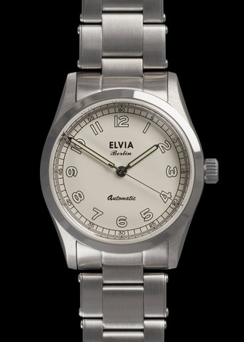 Elvia 1950s Pattern 25 Jewel Automatic, 200m Water Resistant Watch with Retro Luminous Paint, Sapphire Crystal and a Retro 1950s Style Bracelet - Brand New Ex Photographic and Promotion Watch Reduced