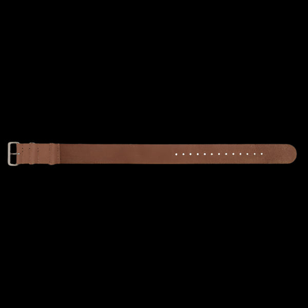 18mm Brown Leather NATO Pattern Military Watch Strap