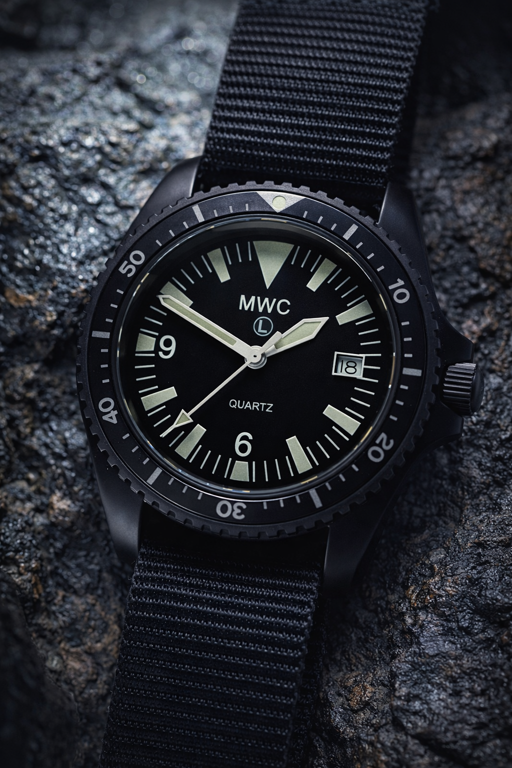 Current NATO Pattern Quartz PVD Military Divers Watch with Sapphire Crystal and 10 Year Battery Life - NATO STOCK NUMBER NSN 6645-99-969-5589