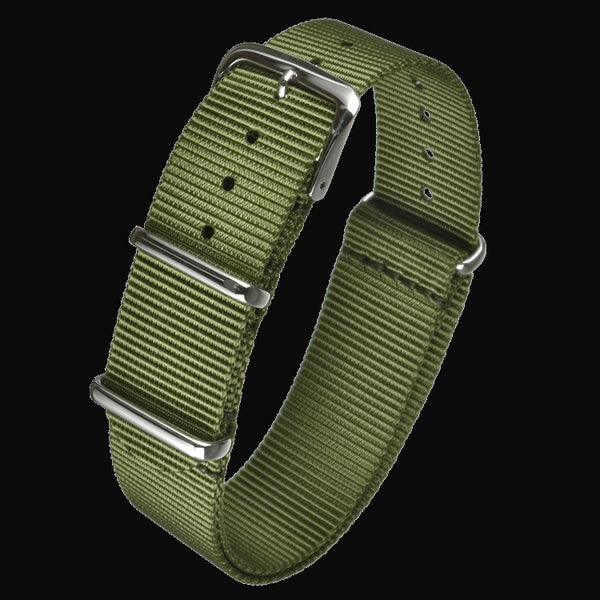 18mm Olive NATO Military Watch Strap