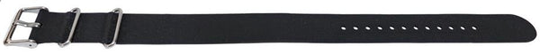 20mm Black Silicone/Rubber NATO Military Watch Strap