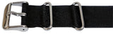 22mm Black Silicone/Rubber NATO Military Watch Strap