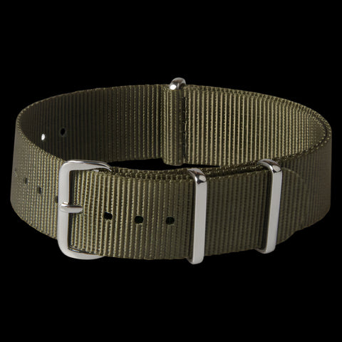 22mm Nylon Webbing NATO Military Watch Strap Army Green