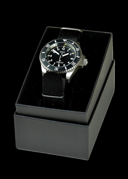 MWC 24 Jewel 300m Automatic Military Divers Watch with Tritium GTLS Illumination, Sapphire Crystal and Ceramic Bezel