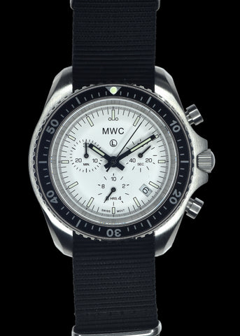 MWC NATO Pattern Stainless Steel Military Pilots Chronograph with Sapphire Crystal and Swiss Ronda Movement