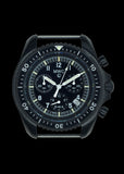 MWC NATO Pattern Black PVD Steel Military Pilots Chronograph with Sapphire Crystal and Swiss Ronda Movement with GTLS/Tritium Illumination