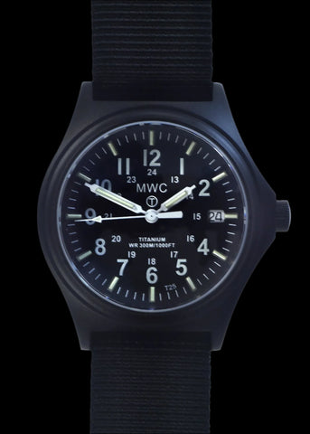 MWC Combat Elite Titanium Military Watch, 300m Water Resistant, 10 Year Battery Life, Luminova and Sapphire Crystal