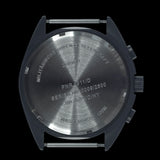 MWC Mechanical/Quartz Hybrid NATO Pattern Military Pilots Chronograph in Non Reflective Black PVD Finish