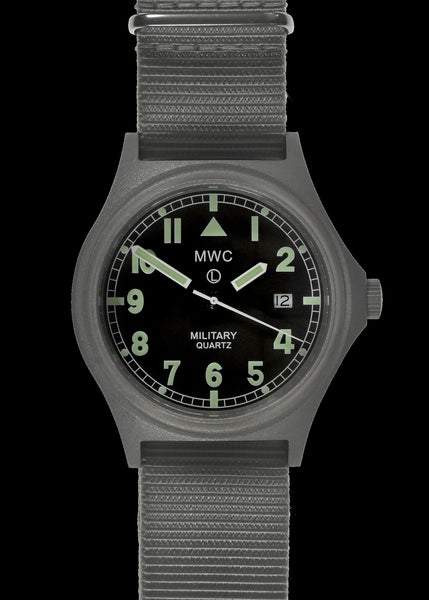 MWC G10 50m (165ft) Water Resistant NATO Pattern Military Watch with Sand Blasted Case Finish, Fixed Strap Bars and 60 Month Battery Life