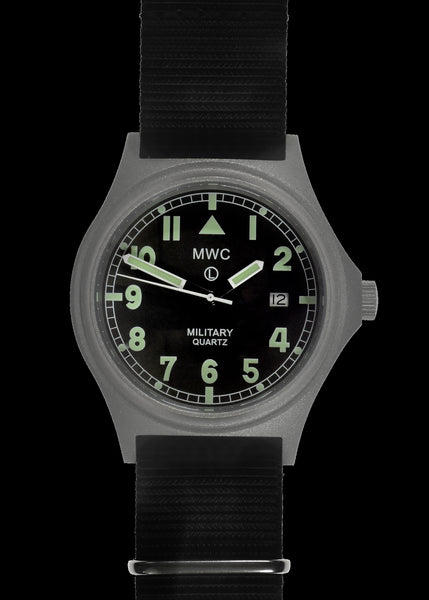 MWC G10 50m (165ft) Water Resistant NATO Pattern Military Watch with Sand Blasted Case Finish, Fixed Strap Bars and 60 Month Battery Life