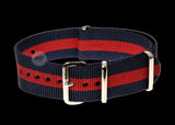 20mm Red and Navy NATO Military Watch Strap