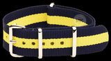 22mm Blue and Yellow NATO Military Watch Strap