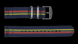 2 Piece 18mm Royal Marines NATO Military Watch Strap in Ballistic Nylon with Stainless Steel Fasteners