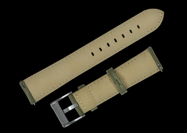 18mm Olive Green Sailcloth CORDURA® Watchstrap