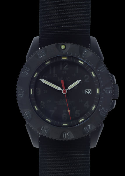 MWC P656 Latest Model Titanium Tactical Series Watch with Subdued Dial, GTLS Tritium and Ten Year Battery Life (Date Version)
